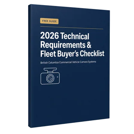 3D mockup of the free BC fleet camera compliance guide